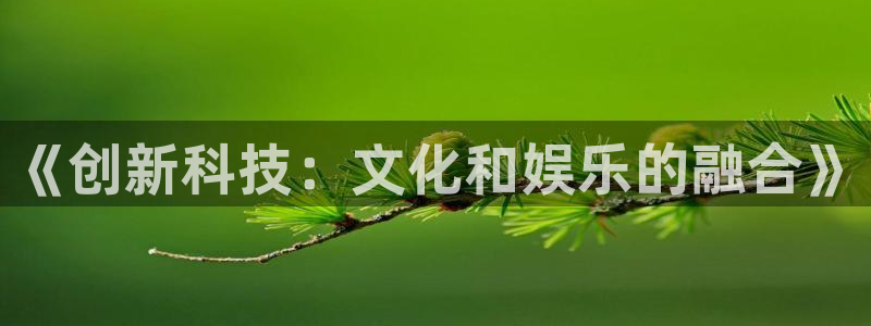 壹号娱乐下载：《创新科技：文化和娱乐的融合》